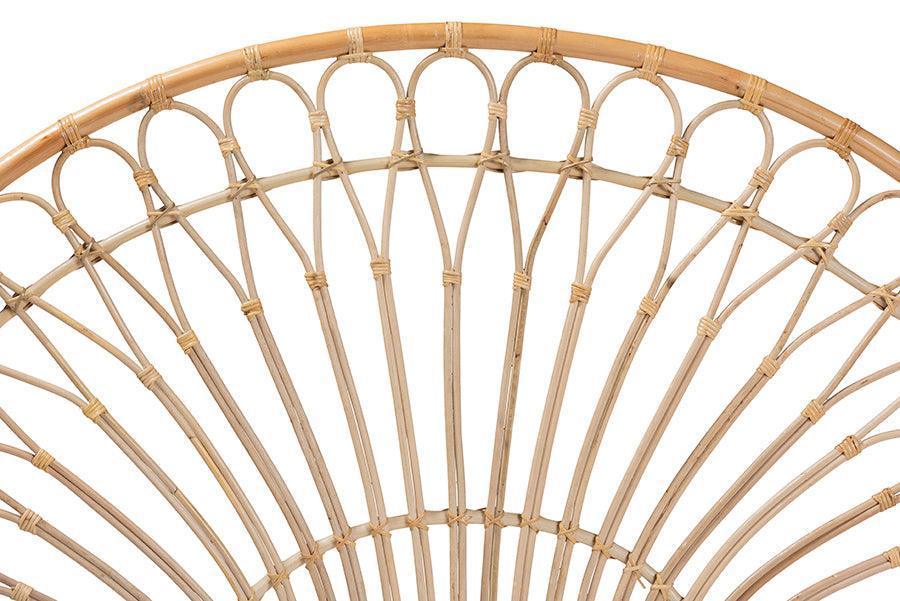 Devereaux Modern Bohemian Natural Brown Rattan Queen Size Standalone Headboard FredCo