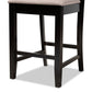 Devon Modern and Contemporary Sand Fabric Upholstered and Espresso Brown Finished Wood 5-Piece Pub Dining Set FredCo