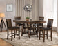Dewey 5-piece Rectangular Dining Set Brown and Walnut 115208-S5 Coaster FredCo