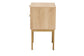 Dewitt Japandi Light Brown Finished Wood and Gold Metal 2-Drawer End Table FredCo