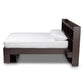 Dexton Modern and Contemporary Dark Brown Finished Wood Queen Size Platform Storage Bed FredCo