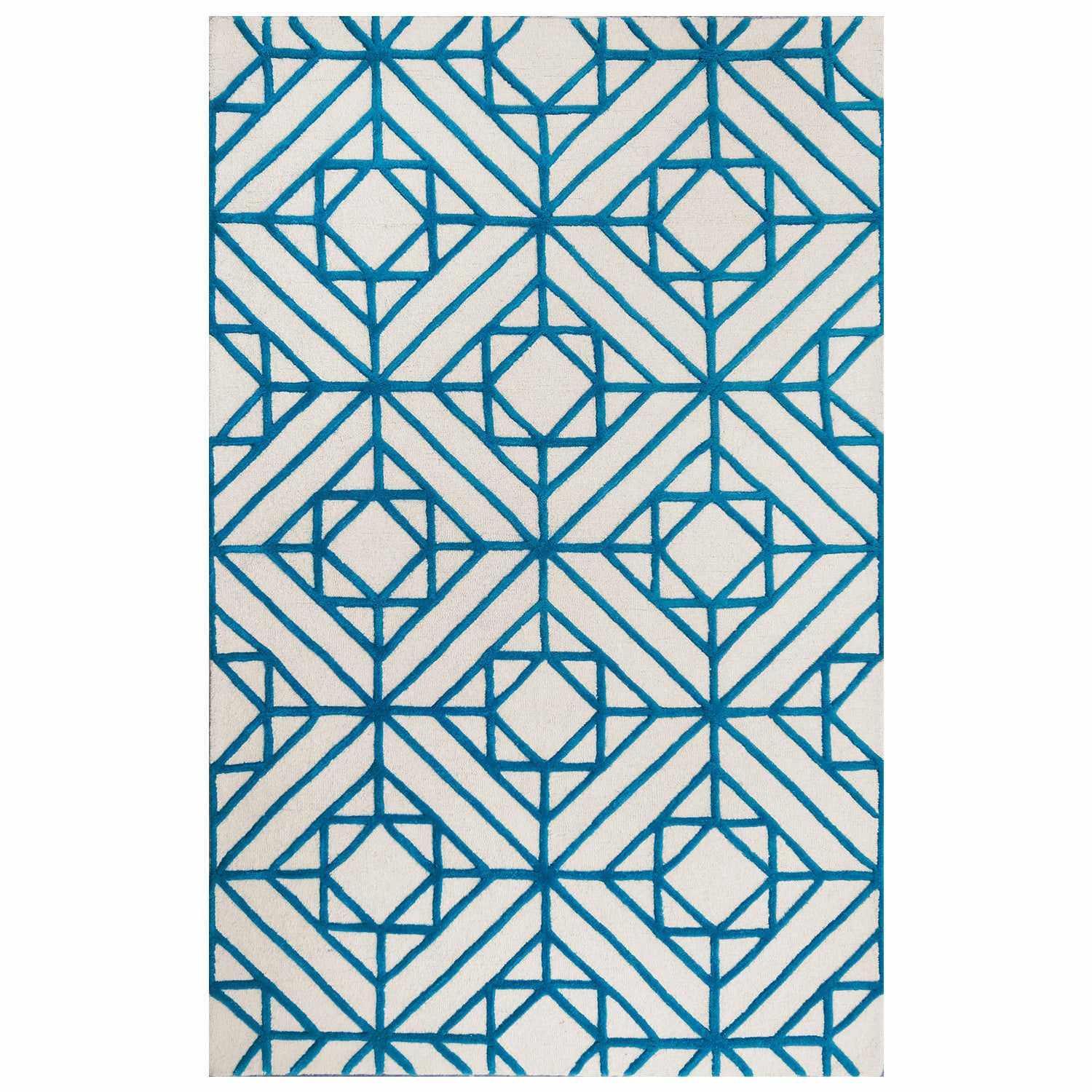 Diamond Area Rug, Wool, Hand-Tufted, Geometric, Modern FredCo
