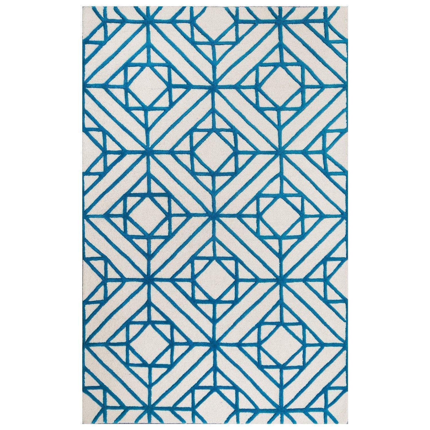 Diamond Area Rug, Wool, Hand-Tufted, Geometric, Modern FredCo