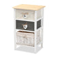 Diella Modern and Contemporary Multi-Colored Wood 2-Drawer Storage Unit with Basket FredCo
