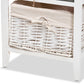 Diella Modern and Contemporary Multi-Colored Wood 2-Drawer Storage Unit with Basket FredCo