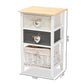 Diella Modern and Contemporary Multi-Colored Wood 2-Drawer Storage Unit with Basket FredCo