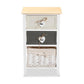 Diella Modern and Contemporary Multi-Colored Wood 2-Drawer Storage Unit with Basket FredCo