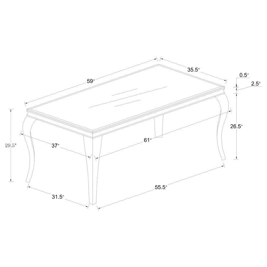 DINING TABLE 5 PC SET 115091-S5G Coaster FredCo