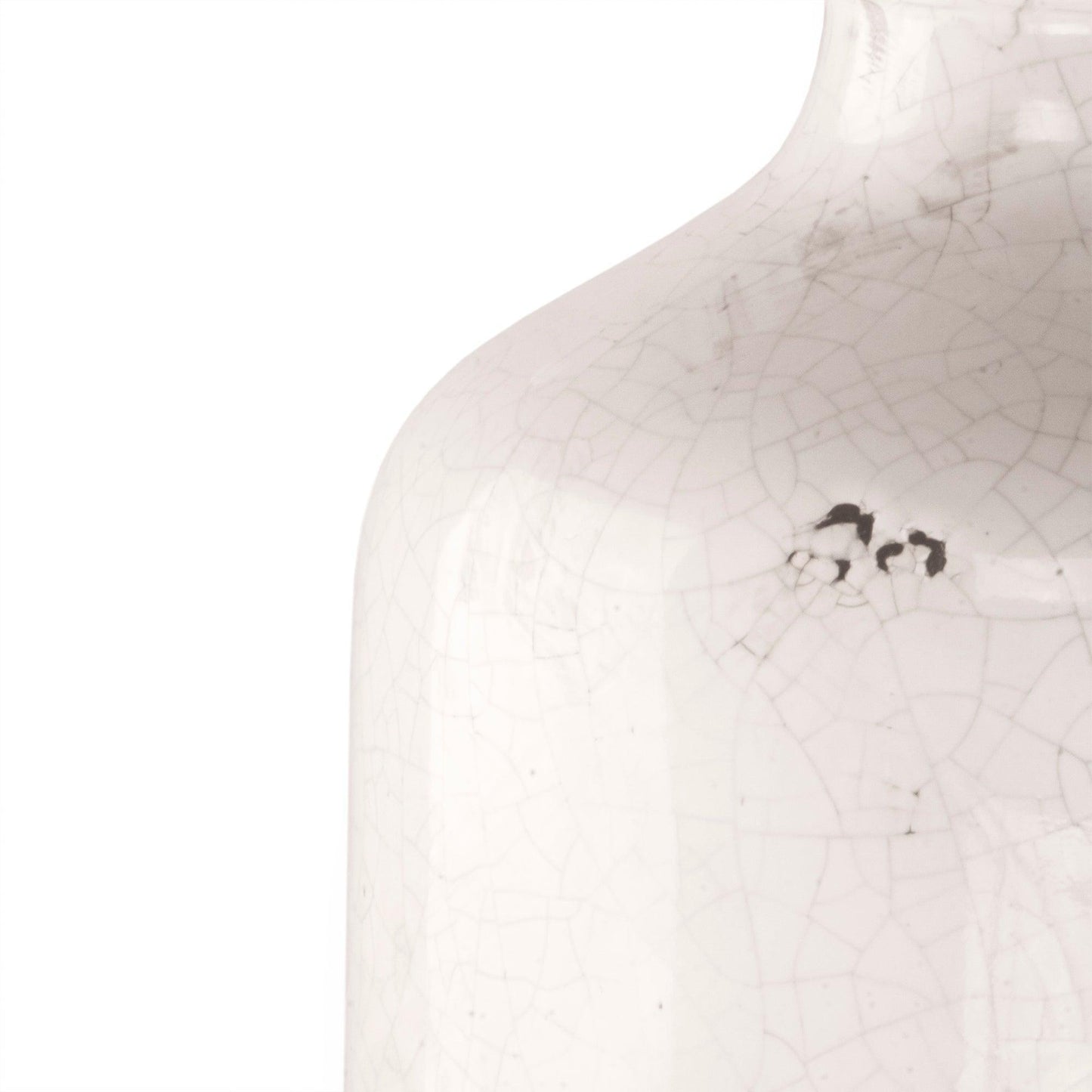 Distressed Crackle White Vase (5913L) FredCo