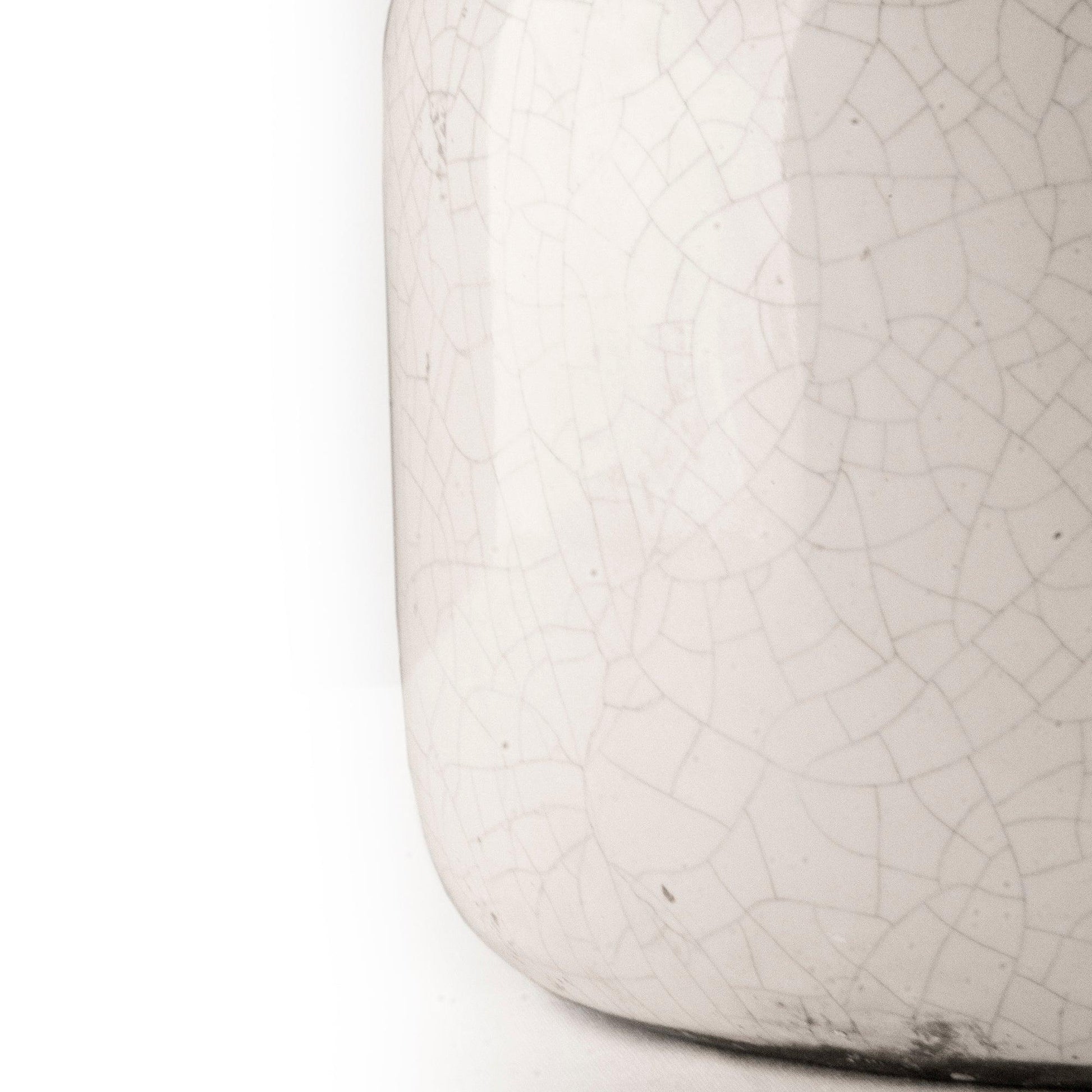 Distressed Crackle White Vase (5914L) FredCo