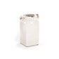 Distressed Crackle White Vase (6768S A369) FredCo