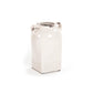Distressed Crackle White Vase (6768S A369) FredCo