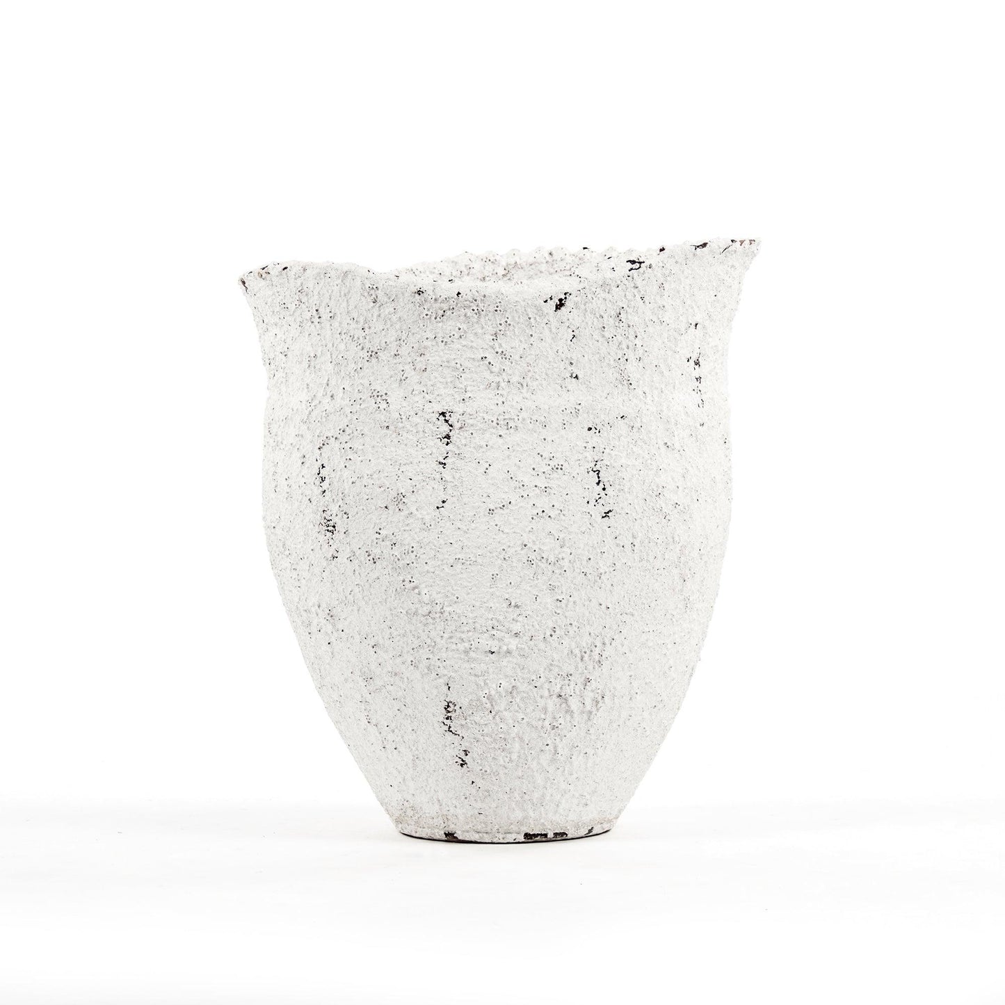 Distressed Grey and White Large Vase (14A124) FredCo