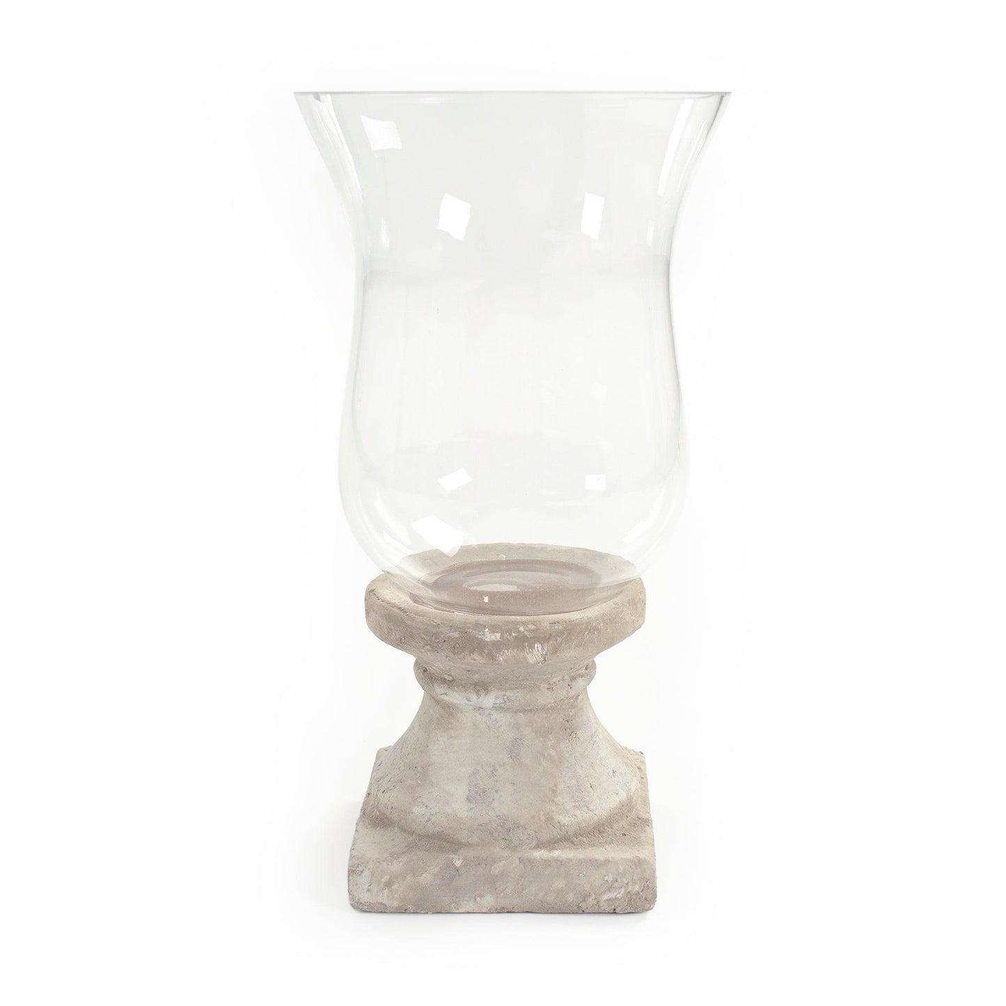 Distressed Grey Candle Holder (4614M A292) FredCo