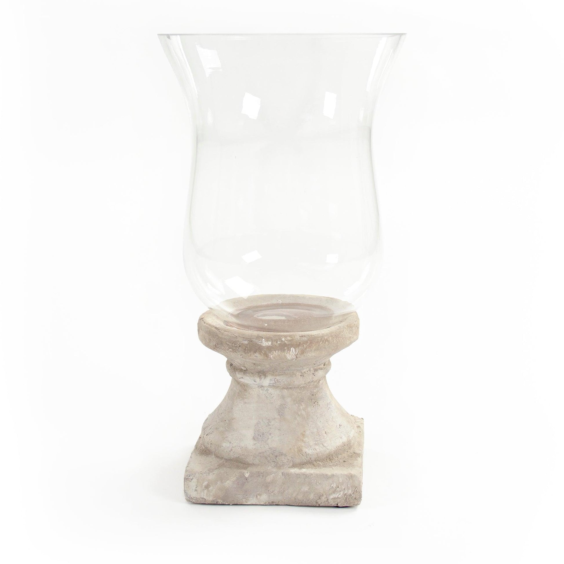 Distressed Grey Candle Holder (4614S A292) FredCo
