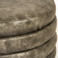 Distressed Grey PU Ottoman GH005-PU FredCo