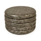 Distressed Grey PU Ottoman GH005-PU FredCo