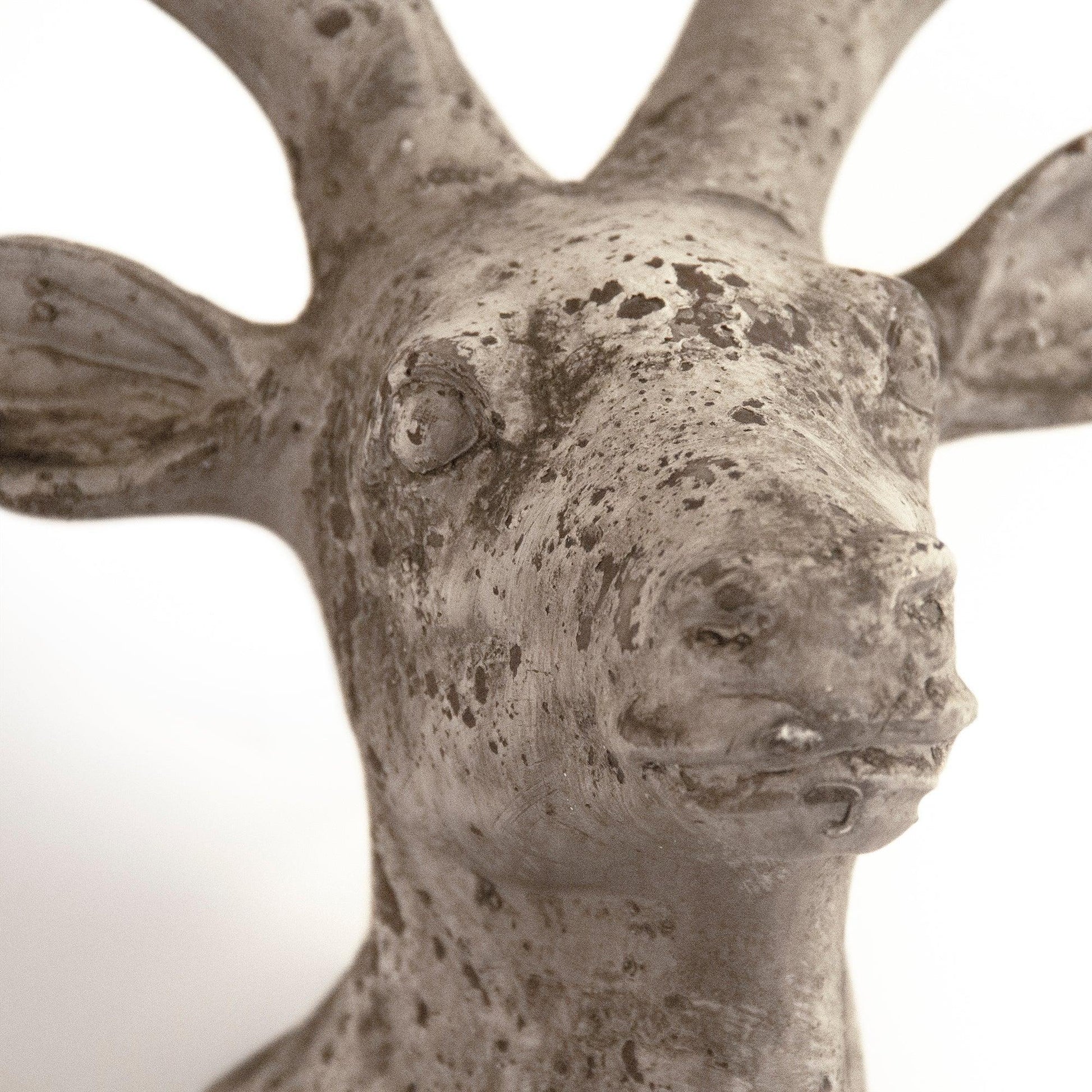 Distressed Grey Wash Deer Head (6552L A344) FredCo