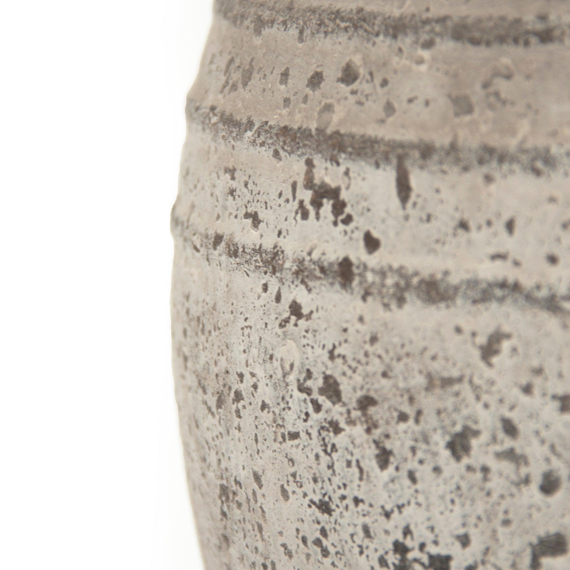 Distressed Grey Wash Jar (8489XS A344) FredCo