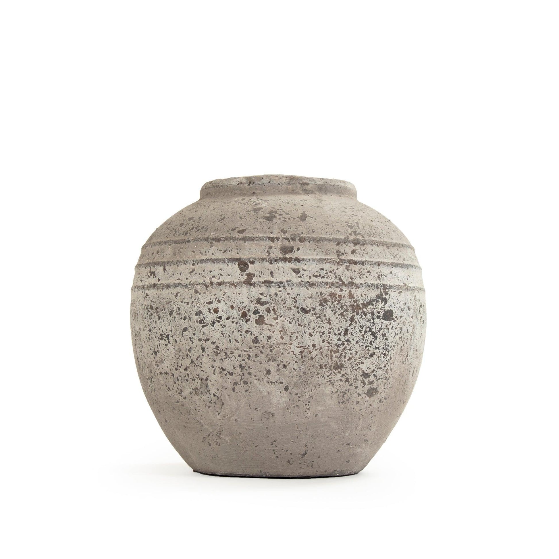 Distressed Grey Wash Jar (8489XS A344) FredCo