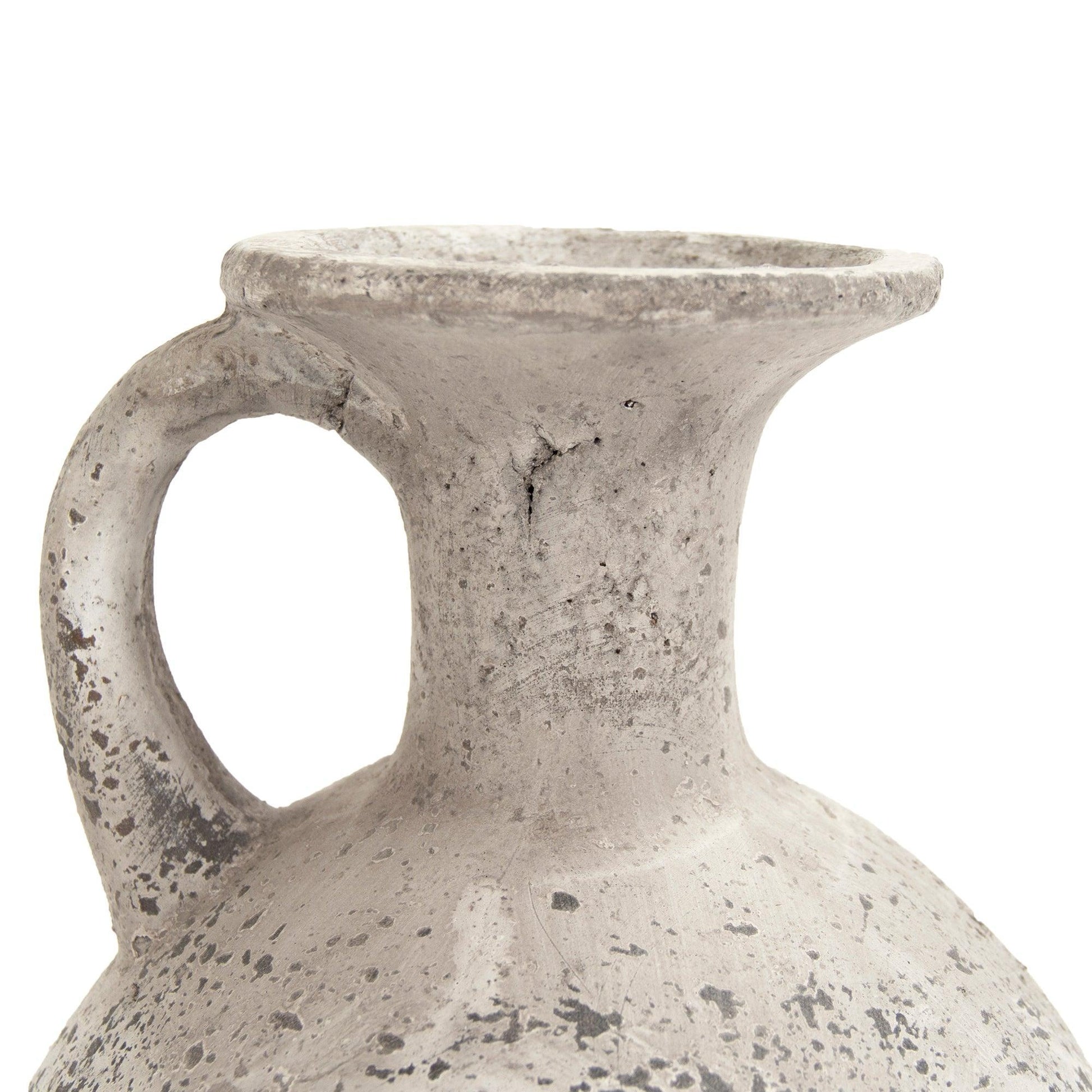 Distressed Grey Wash Jar (8496L A344) FredCo