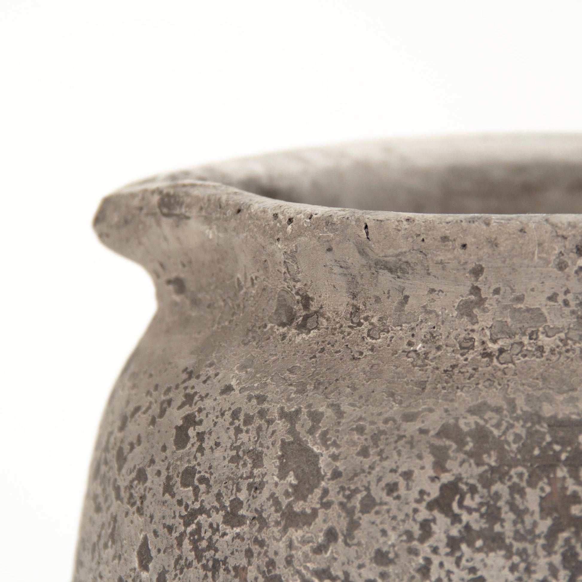 Distressed Grey Wash Vase (8562L A344) FredCo