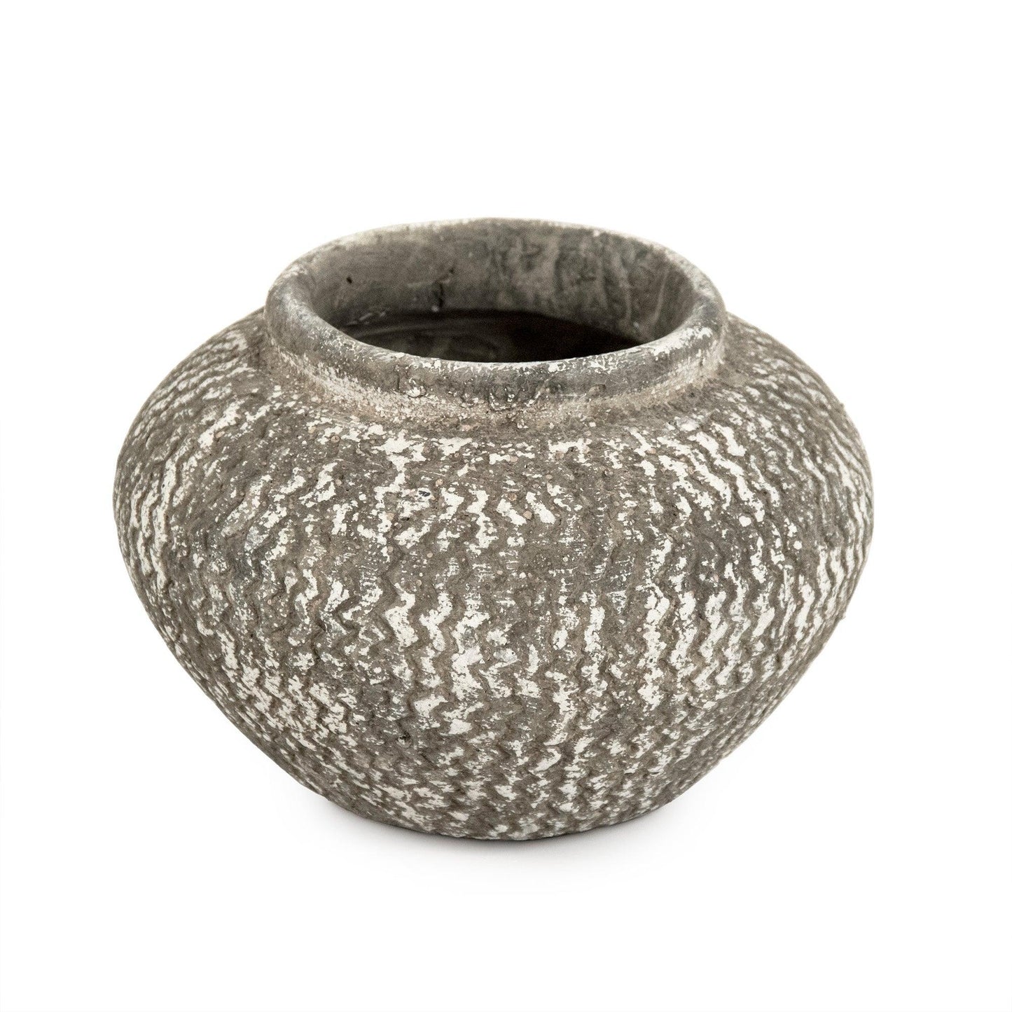 Distressed Grey Wash Vase (9917S A866) FredCo