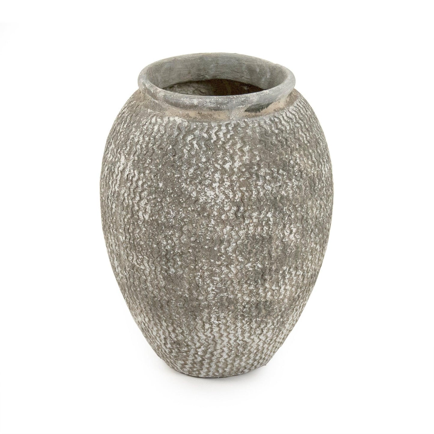 Distressed Grey Wash Vase (9918S A866) FredCo