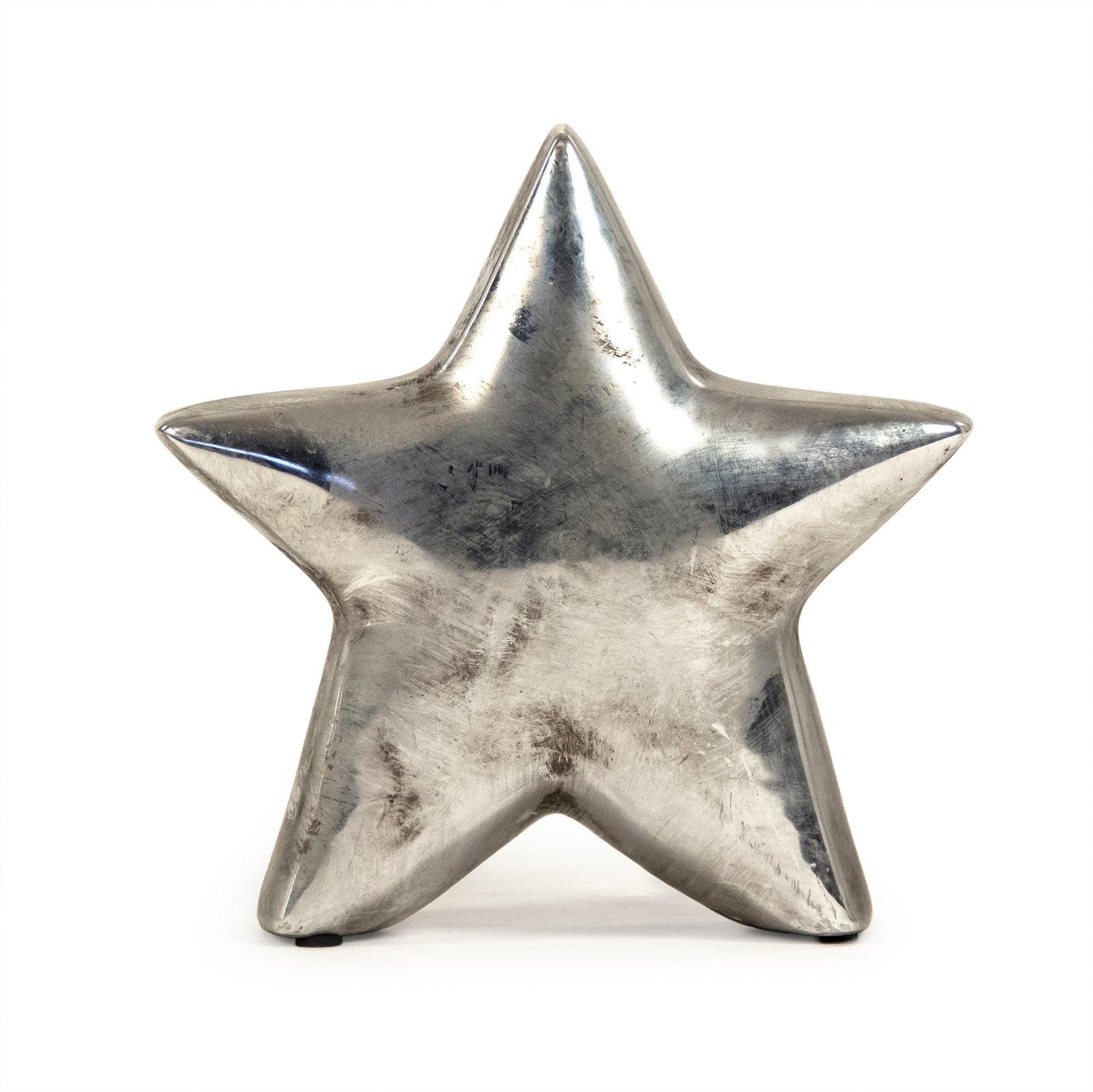 Distressed Metallic Silver Star (9702L A840) FredCo