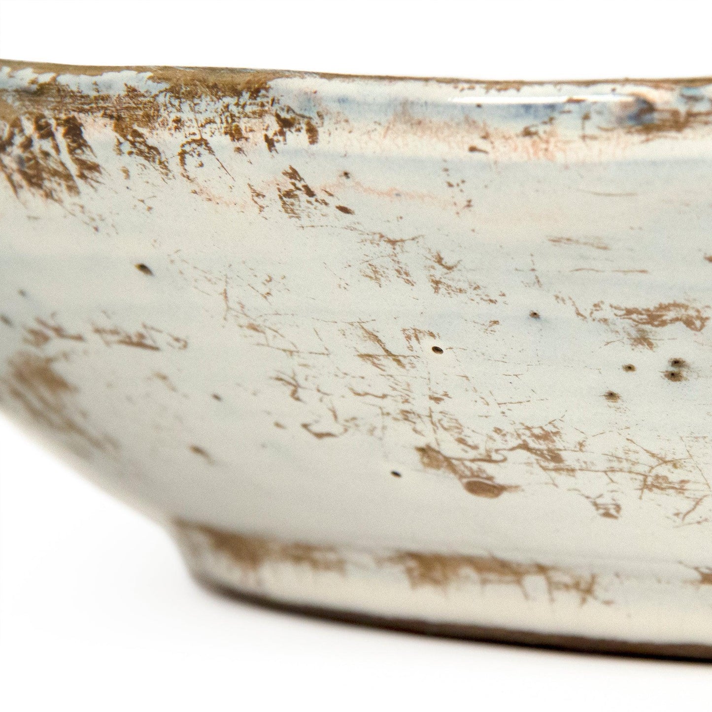 Distressed Off-White Flare Dish SAN021 FredCo