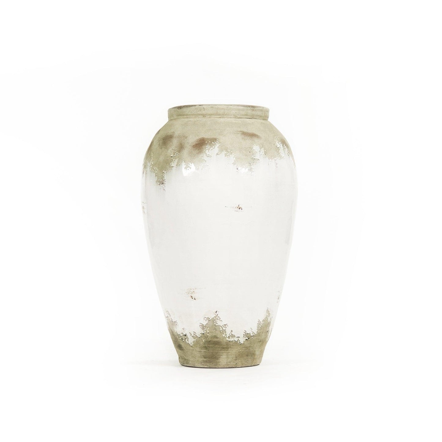 Distressed Off-White Large Vase (14A108) FredCo