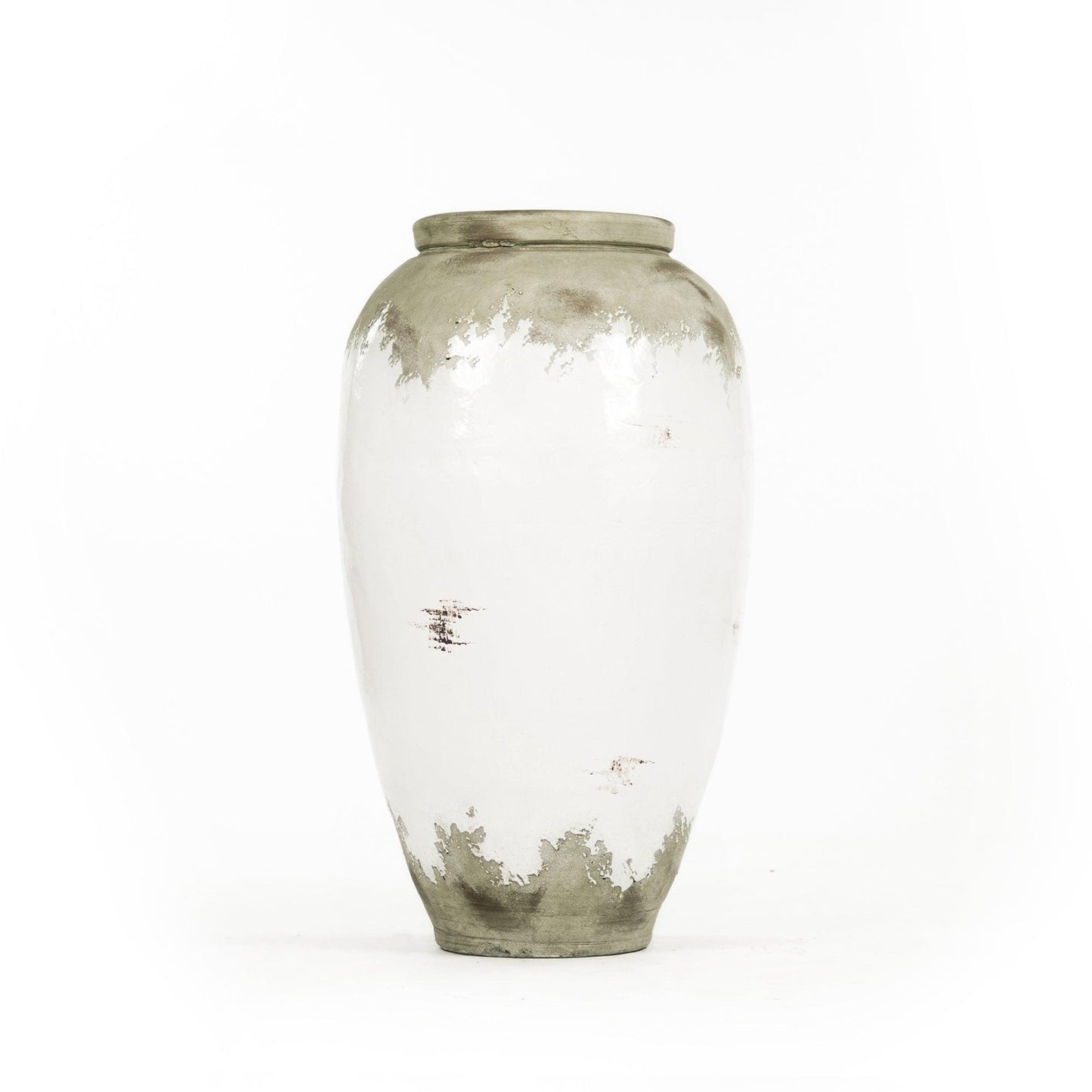 Distressed Off-White Large Vase (14A112) FredCo