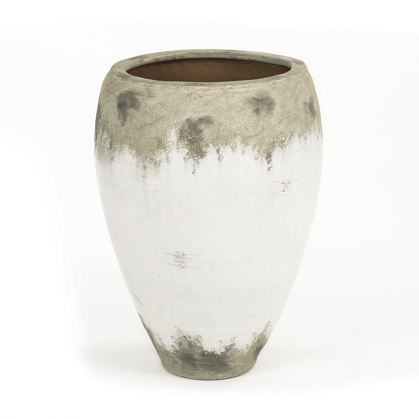 Distressed Off-White Large Vase (14A121) FredCo