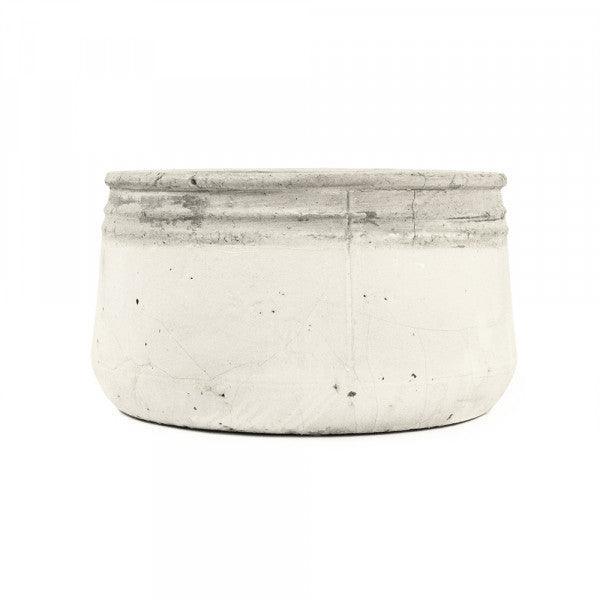 Distressed White and Gray Bowl (10041L A25A) 11.5 Inch FredCo