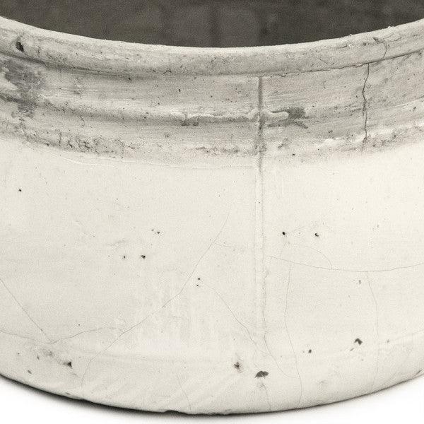 Distressed White and Gray Bowl (10041L A25A) 11.5 Inch FredCo