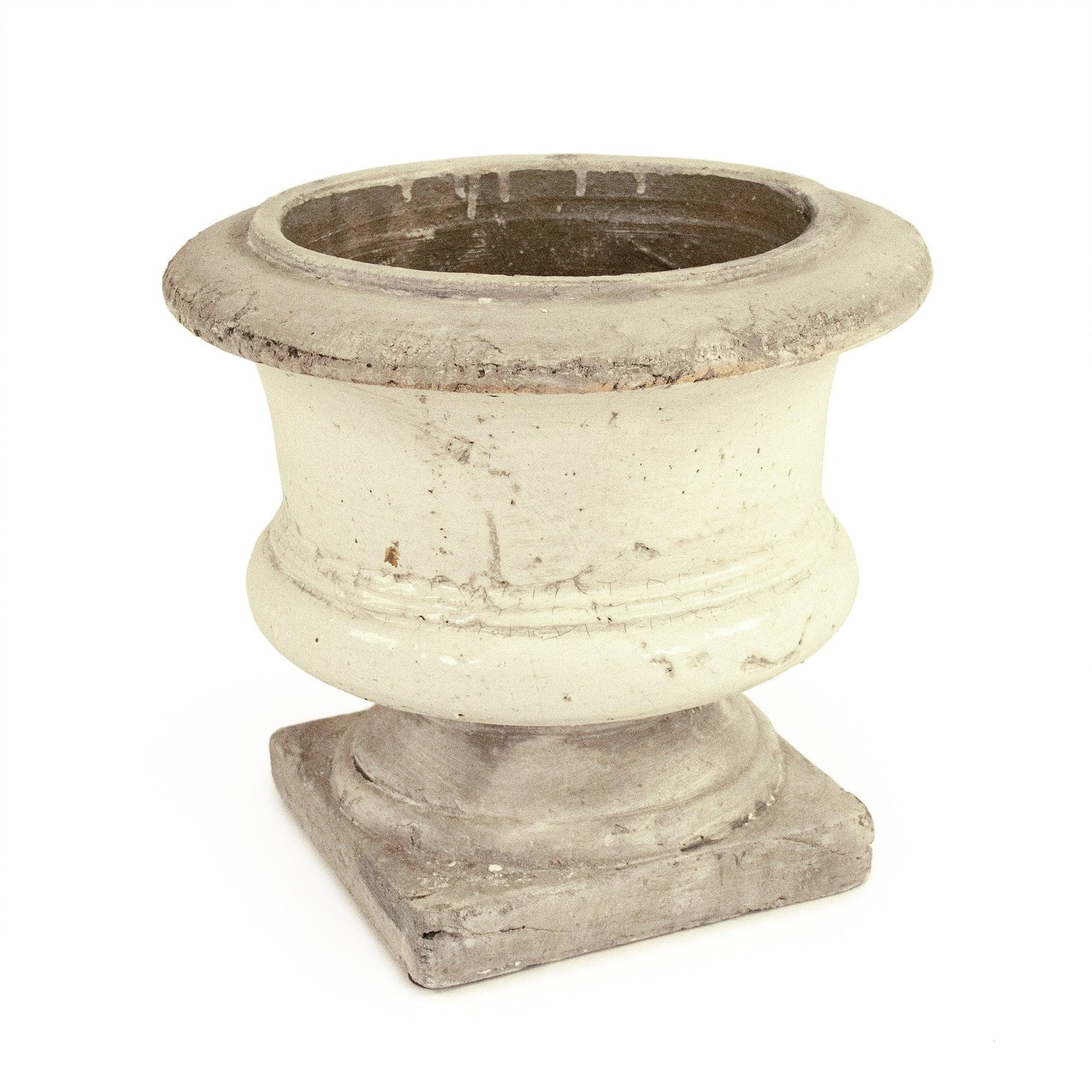 Distressed White and Grey Vase (6160L A25A) FredCo