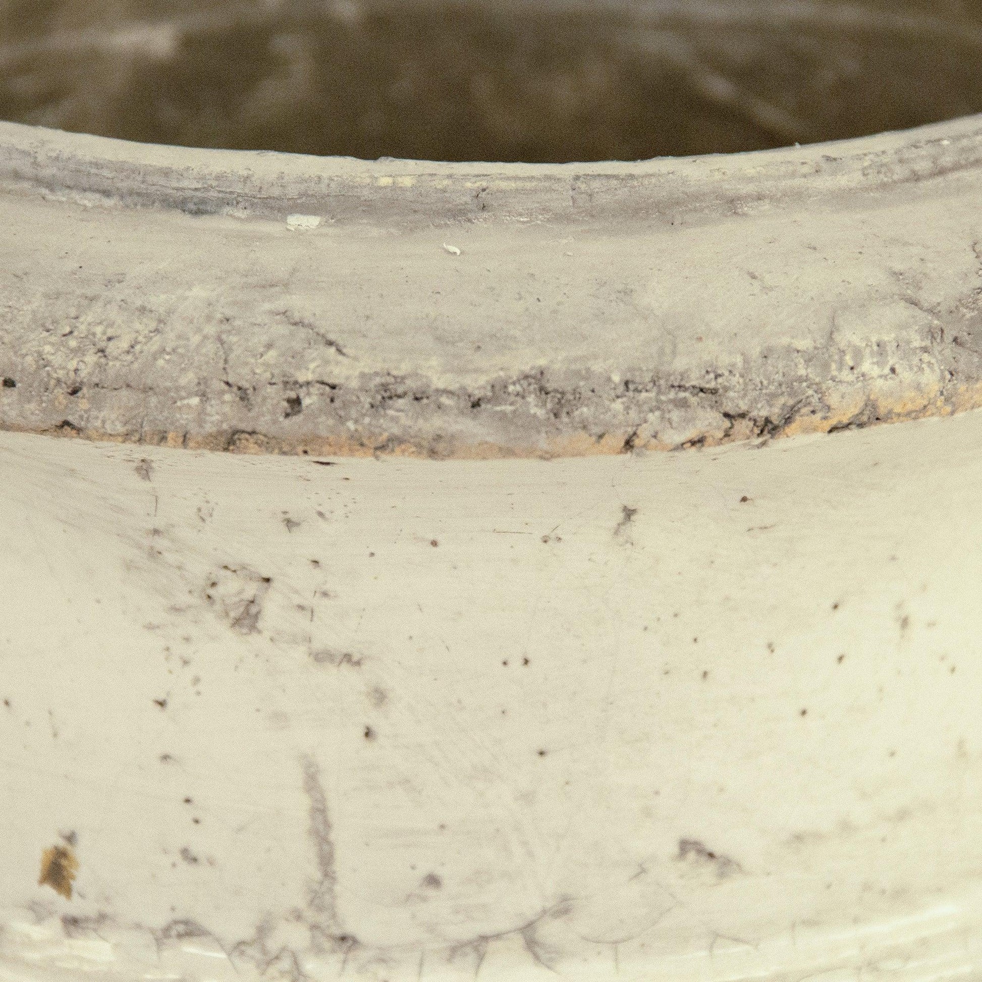 Distressed White and Grey Vase (6160L A25A) FredCo