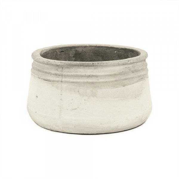 Distressed White Bowl (10041S A25A). 9.5 Inches FredCo