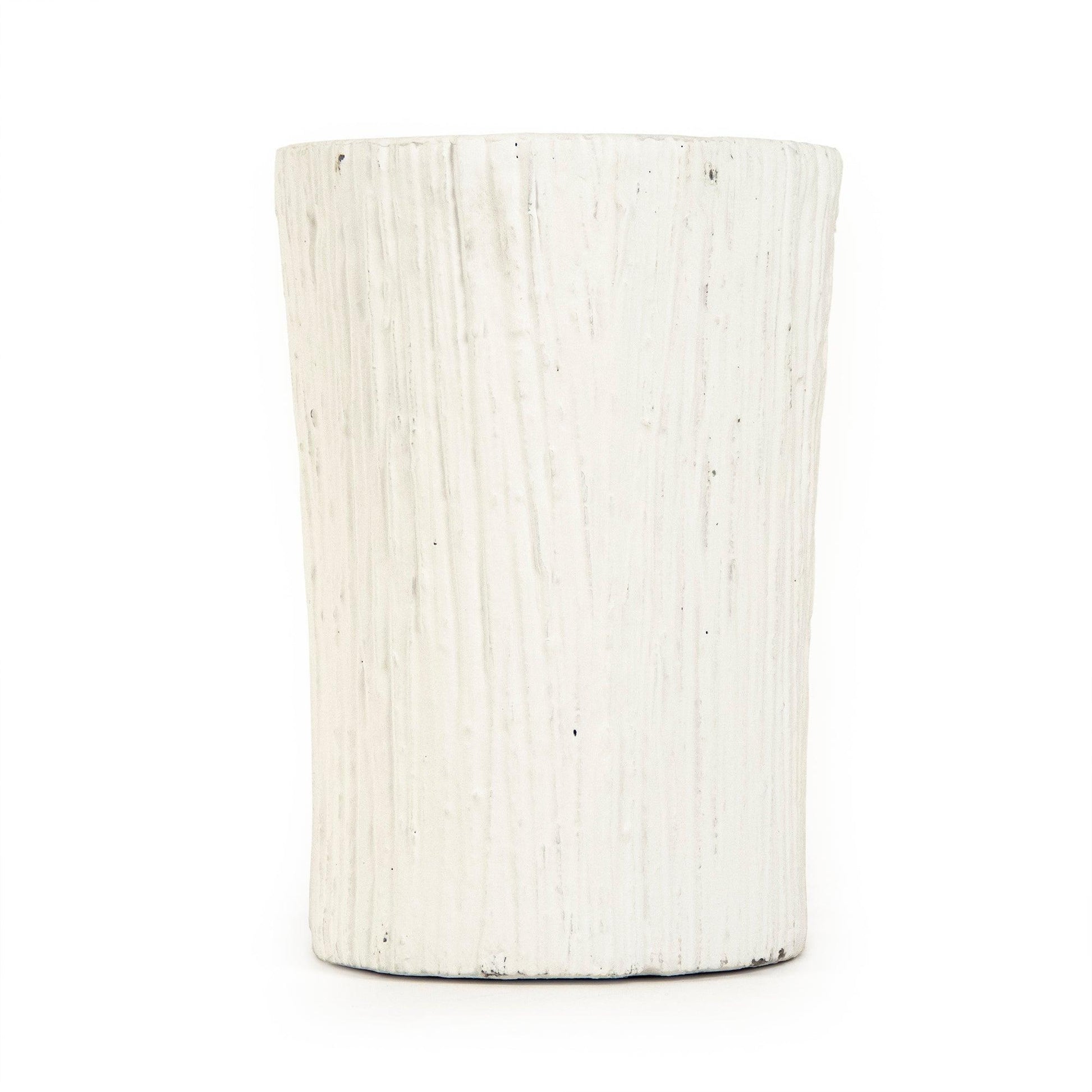 Distressed White Vase (10043L A148) FredCo