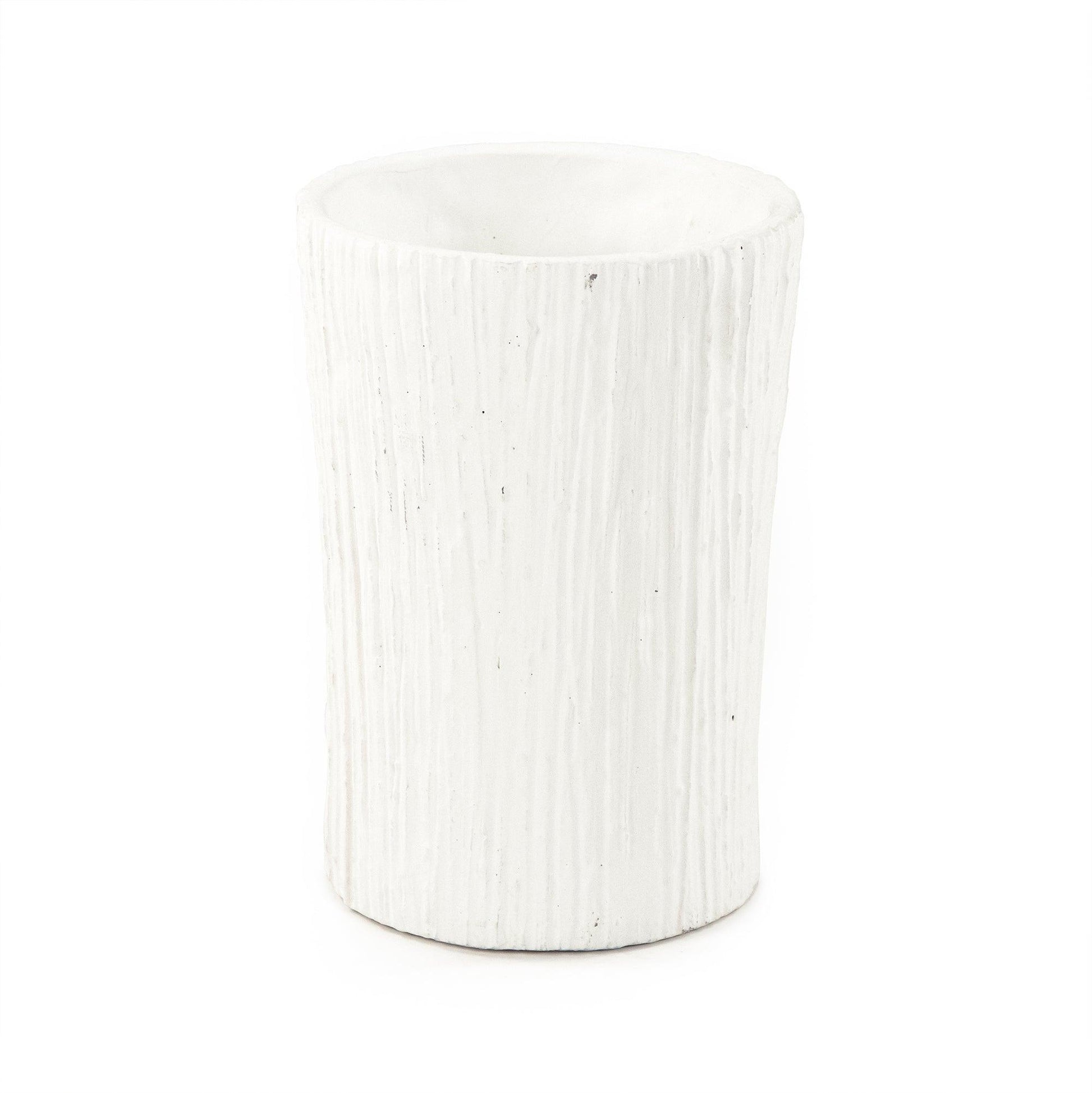 Distressed White Vase (10043L A148) FredCo