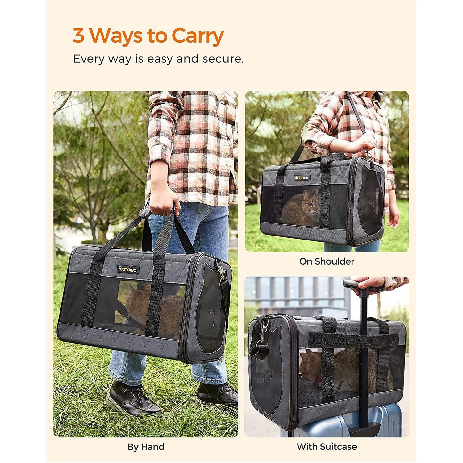 Dog Carrier for Small Dogs Gray FredCo