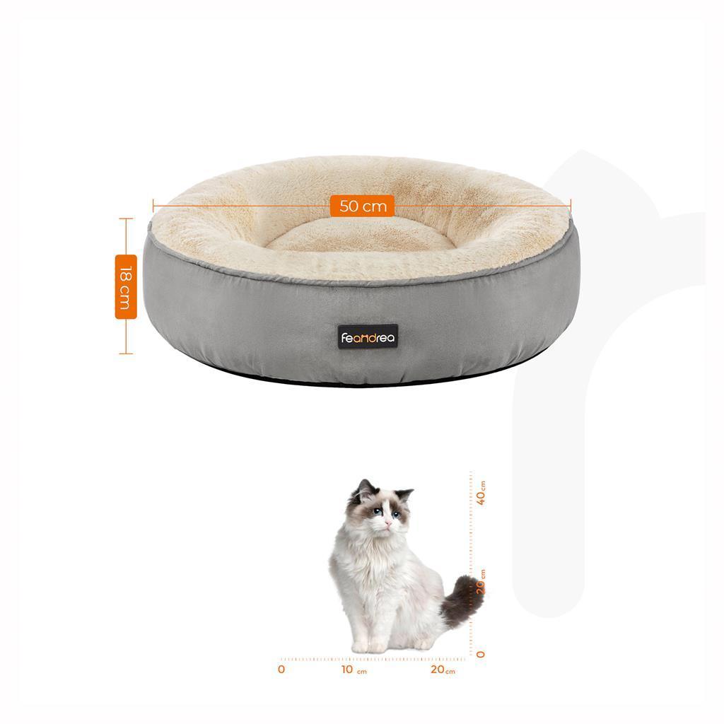 Donut Dog Bed Gray 19.7" Dia FredCo