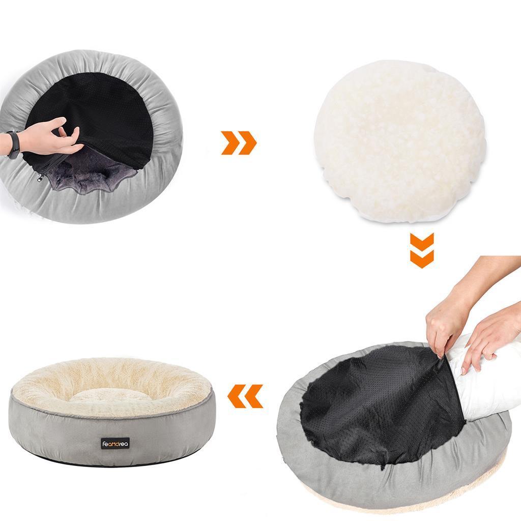 Donut Dog Bed Gray 19.7" Dia FredCo