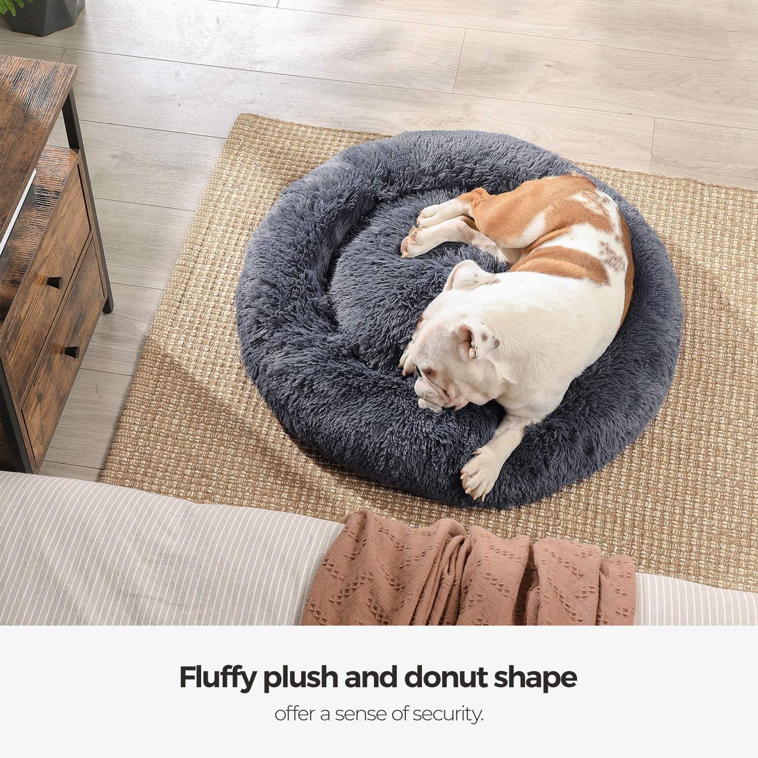Donut-Shaped Pet Bed, Dark Gray 36 diameter FredCo