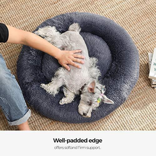 Donut-Shaped Pet Bed Dark Gray FredCo
