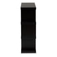 Dora Modern and Contemporary Dark Brown Finished Wood 3-Tier Geometric Bookshelf FredCo