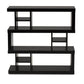 Dora Modern and Contemporary Dark Brown Finished Wood 3-Tier Geometric Bookshelf FredCo