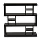 Dora Modern and Contemporary Dark Brown Finished Wood 3-Tier Geometric Bookshelf FredCo