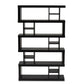 Dora Modern and Contemporary Dark Brown Finished Wood 5-Tier Geometric Bookshelf FredCo