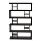 Dora Modern and Contemporary Dark Brown Finished Wood 5-Tier Geometric Bookshelf FredCo